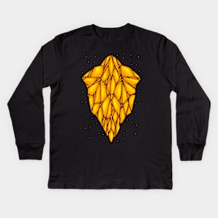 Yellow Diamond Kids Long Sleeve T-Shirt